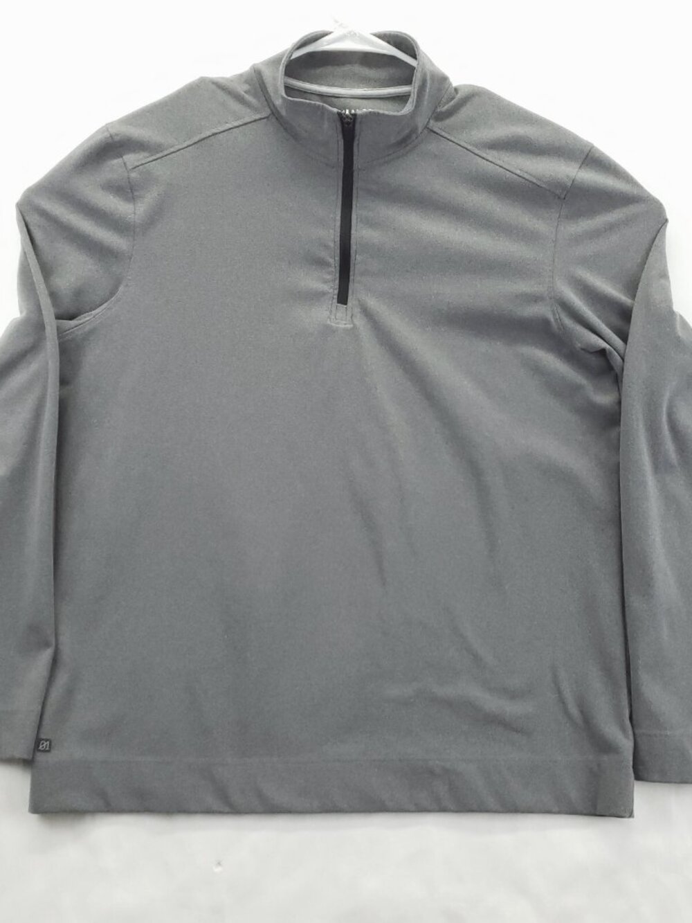 01.Algo Performance Shirt Mens XL Gray Long Sleeve 1/4 Zip Pullover Stretch